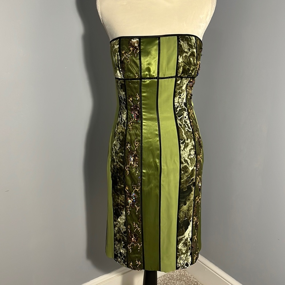 KAY UNGER stunning green dress NWOT size 4